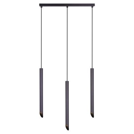 Suspension noire tubes métal Kaja Margus K-4067 3xG9