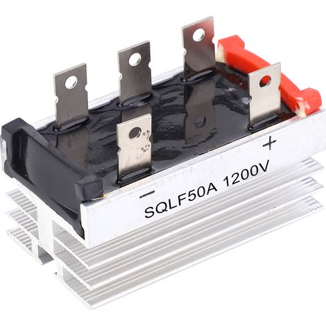 Lot de 4 ponts redresseurs SQLF50A 1200 V triphasés avec dissipateur thermique (1/5)