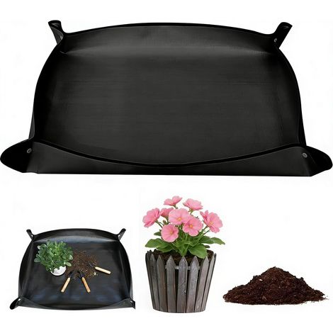 Waterproof Garden Mat, 100 x 150 cm, Foldable Potting Tray and Large Potting Area for Plants - Transplant Base for Potting, Seeding, Soil Change and (1/5)