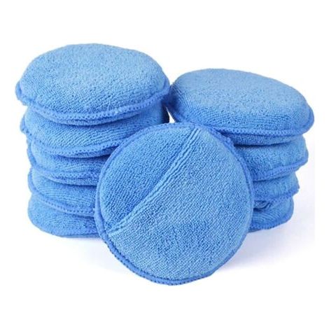 Tampons Applicateurs De Cire En Microfibre Ultra-doux AutoCare Avec Applicateur De Cire à Poche Pour éponge En Mousse Pour Applicateur De Cire De Voiture (bleu, Diamètre De 5 '', Paquet De 10) (1/5)