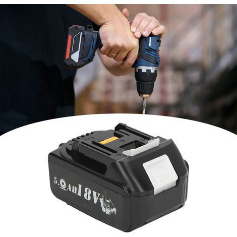 Batterie de remplacement 5000 mAh pour outils sans fil Makita BL1850 18V avec indicateur de niveau de batterie. Compatible avec les outils Makita BL1830/BL1850/BL1860. (1/5)