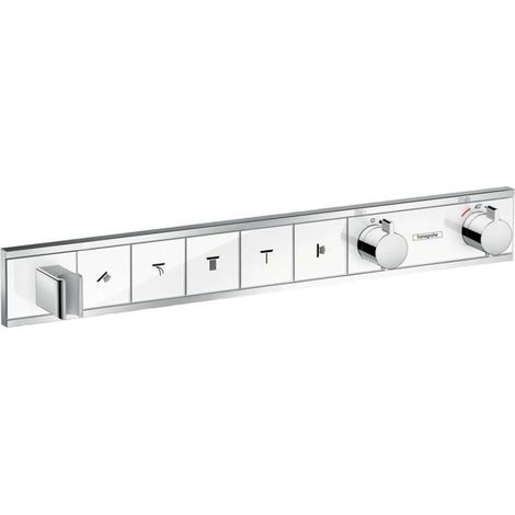 Juego empotrado RainSelect de hansgrohe para 5 consumidores, (1/3)