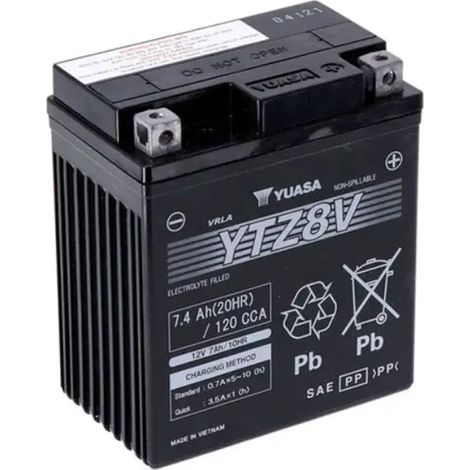 Batería de Moto YUASA YTZ8V 7,4Ah 12V