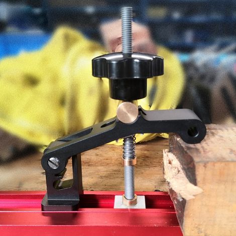 Schieberhalter für Holzbearbeitung, Aluminiumlegierung, Messing, 3-stufiges Positionierwerkzeug, 10 cm (1/5)
