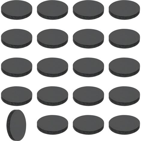 20 Stück Vollgummischeiben, 8 mm Außendurchmesser x 1 mm Dicke, rutschfeste, nicht klebende Stoßdämpfer, Gummiabstandshalter, flache runde Dichtungen für Möbel und Haushaltsgeräte (1/5)