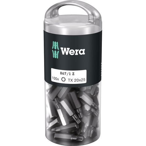 Wera, 867/1 DIY 100 TORX, TX 15 x 25 mm (100 Bits pro Box)