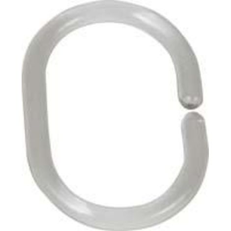 Anneau rideau de douche transparent, 12-er Set (1/2)