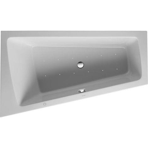 Baignoire bain à remous Duravit PAIOVA 180 l 170x100 blanc 1 dossier incliné gauche Jet-Syst