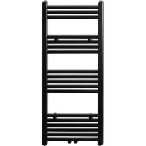 Sèche-serviette eau chaude,Sèche-Serviettes Chauffage à rails droits Noirs de 500 x 1160 mm -41069 (1/5)