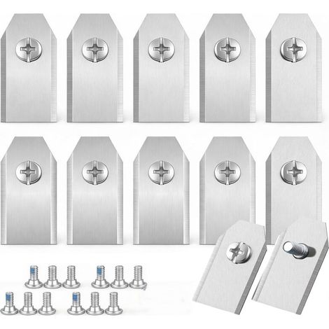 Lot de 12 Lame Robot Tondeuse, vis incluses - Lame de Rechange pour Tondeuse Longue durée Compatible, pour Tondeuses à Gazon Robot Compatible(35180.6mm) (1/5)