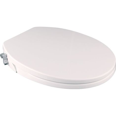 Olfa – Abattant WC japonais en polypropylène blanc – Fonctionne sans électricité – Double buses hygiéniques avant et arrière – Installation rapide