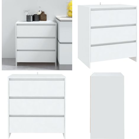 Sideboard Weiß 70x41x75 cm Holzwerkstoff - Schreibtisch - Wohnzimmermöbel - Sideboard - Regal - Weißes Sideboard - Home & Living (1/5)