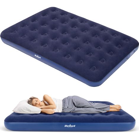 Colchón hinchable doble Rebel para dormir, 191 x 137 x 22 cm. (1/5)