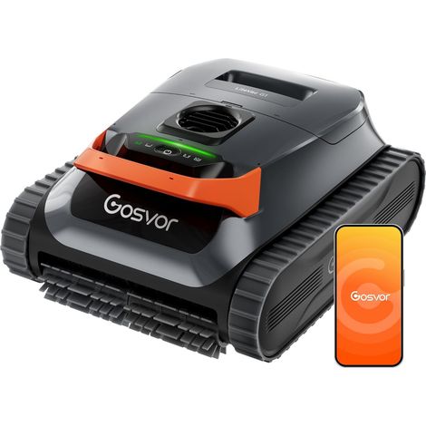 (2026 Nouveau) LiteVac G1 Robot Piscine Fond et Parois, 6,9 kg Ultra Léger, Jusqu’à 200 Min d’Autonomie, Double Filtration, Navigation Intelligente & App, pour Piscines m² Orange - (1/5)