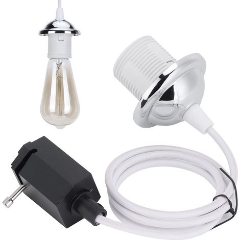 Lampada a sospensione vintage – resistente all'usura – semplice e moderna – E27 85-265V – cromata – illuminazione per interni