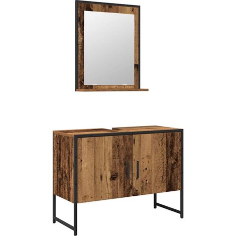 Maison Exclusive - Badezimmermöbel-Set Wandmontiert 2 pcs Braun H