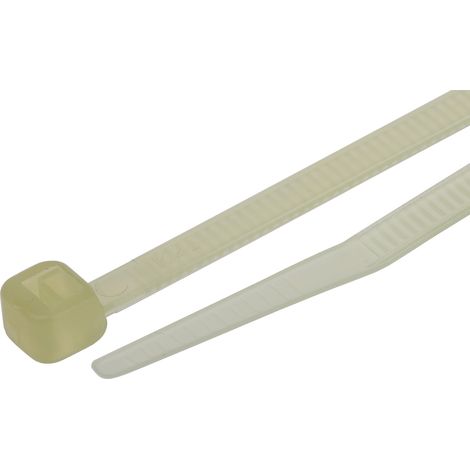Serre-câble RS PRO Naturel en Nylon 66, 150mm x 3,6 mm ( Prix pour Sachet de 100 )