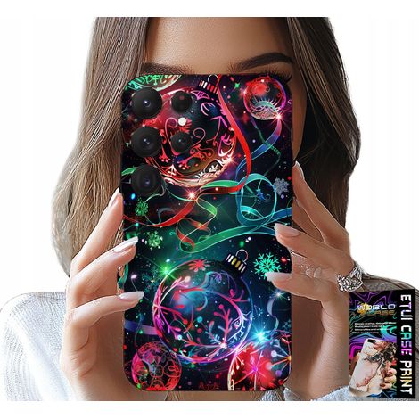 Custodia per Samsung Galaxy S22 Ultra - Palline di Natale, albero di Natale, custodia + pellicola (1/5)
