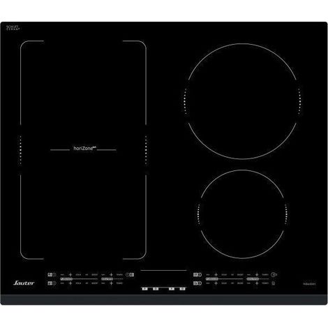 Sauter – Plaque induction 4 foyers 7200W – Dimensions L60 x P51 cm – Surface vitrocéramique – Commandes tactiles – Fonction minuterie 99 min - SPI4664B (1/8)
