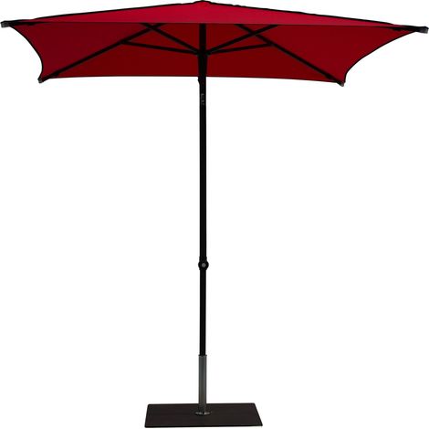 Ombrellone da Giardino 2x2 m Palo Ø38 mm in Alluminio Tessuto Dralon Acrilico Border Rosso (1/5)
