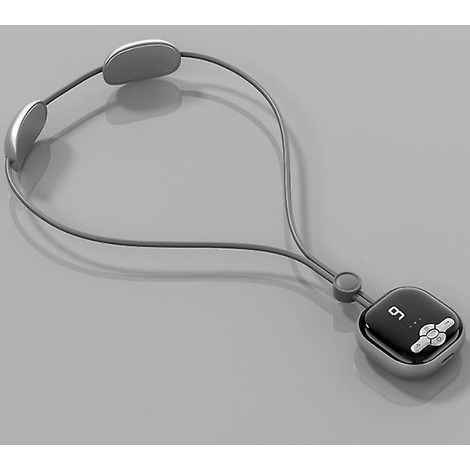 Mini massaggiatore cervicale portatile con impacco caldo e cuscino cervicale - Grigio - AquaForge (1/4)