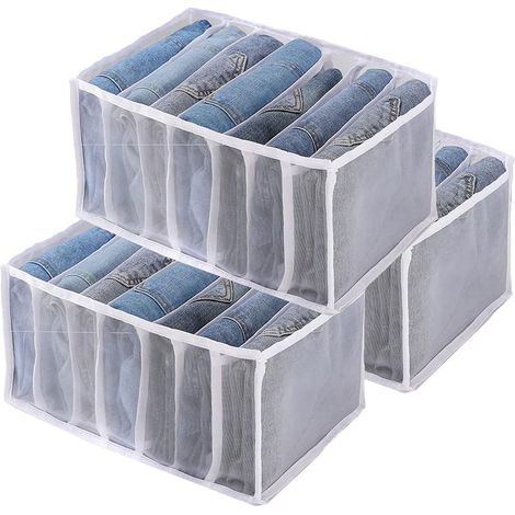 Filiyano – Organisateur de tiroir pliable - Organisateur de vêtements pliable - pour vêtements, jeans, chaussettes, sous-vêtements, pantalons (1/5)