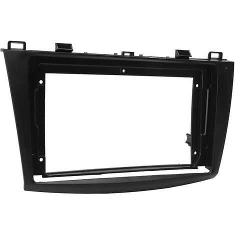 9-Zoll-Navigationspanel-Rahmen, schwarze Stereo-Armaturenbrettblende als Ersatz für Mazda 3 2010–2013