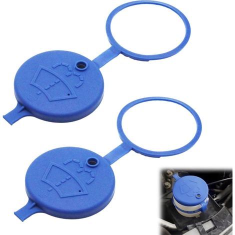 2 pièces Bouchon de Réservoir de Lave-Glace, Universel, Compatible avec la plupart des voitures, Couvercle de Réservoir de Liquide de Lavage, Lave Glace Bouchon, Compatible avec Peugeot 307 206 (1/5)