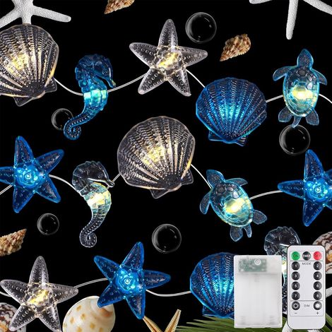 Guirlande lumineuse 3M 30LED pour chambre d'enfant avec animaux marins, guirlande lumineuse avec minuteur (1/5)