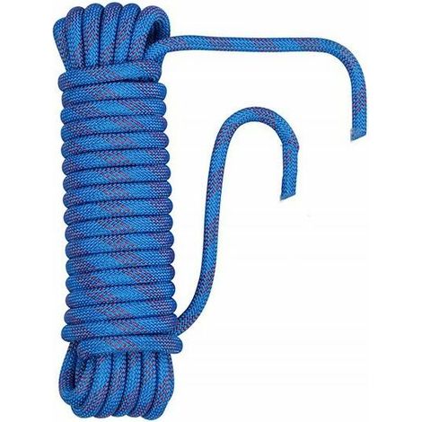 Corda da arrampicata in poliestere resistente all'usura FOREHILL 10 mm 10 m doppio gancio (1/4)