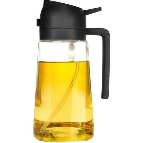 Glas-Olivenölflasche, zum Kochen & Luftfritteuse, Sojasauce und Essigsprüher Ölsprühflasche zum Kochen (450 ml) (1/3)