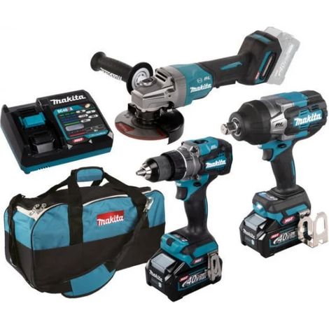 Makita DK0158G301 Set 3 elettroutensili 40 V Brushless con batterie
