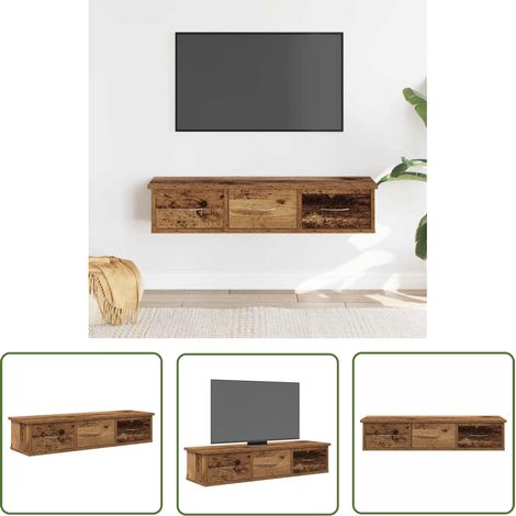vidaXL Wandschrank Altholz-Optik 88x26x18,5 cm Holzwerkstoff (1/5)