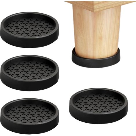 Lot de 12 Patins de Meubles pour Planchers en Bois Dur : Protège-Planchers en Silicone Anti-Rayures, Adaptés à Lit, Canapé, Chaise et Table (Diamètre 5 cm) (1/5)