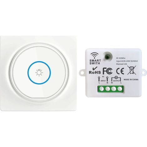 Kit interrupteur sans fil – Télécommande étanche 100 mètres – Alimentation 220V – Compatible avec ampoules LED et appareils électroniques (1/5)