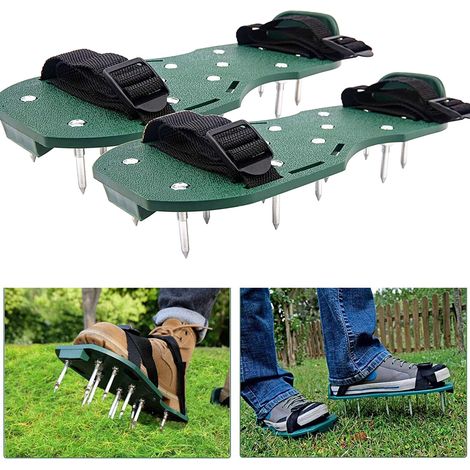 Chaussures De Ripper Gonflables Pour Pelouse, Pointes D'Herbe En Vrac, Outil De Sol En Vrac, Désherbeur De Jardin, Chaussures De Poinçonnage (1/5)