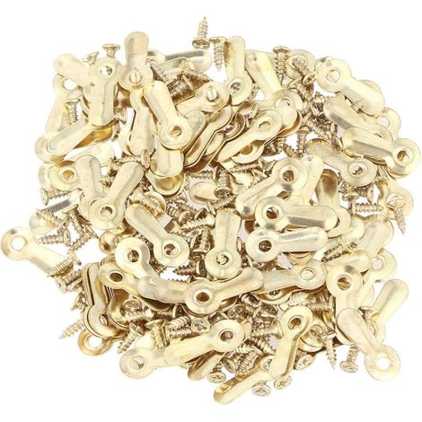 200 Pièces Fixations Métalliques Dorées pour Cadre Vis Robustes (1/5)