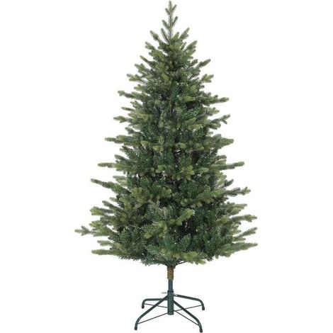 Sapin de Noël artificiel 150 cm, arbre de Noël réaliste avec 1202 pointes de branche articulée, support en métal, vert (1/5)