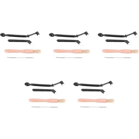 Kit de nettoyage pour machine à café en 20 pièces, comprenant une brosse pour le moulin à café et une brosse pour le nettoyage du groupe d'infusion. (1/5)