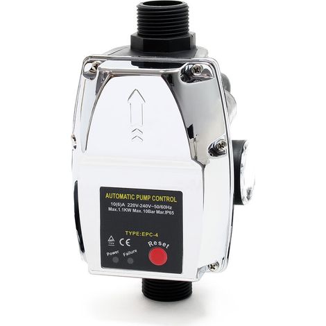 Druckschalter EPC-4 – 105 x 95 x 190 mm – 230 V – 10 bar – Hauswasseranlagen & Einphasenpumpen – Trockenlaufschutz