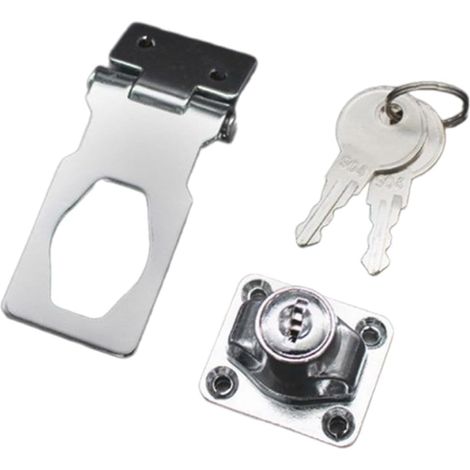 Loquets robustes avec clé, verrous métalliques à verrouillage, verrou de porte de sécurité multifonctions pour un rangement domestique sécurisé (1/5)