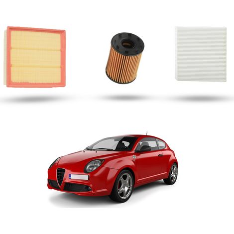 Kit Tagliando 3 filtri compatibile con Alfa Romeo Mito (955) 1.4 TB 16v 114kw dal 2008 (1/4)