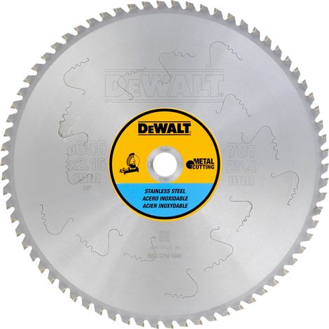 DeWALT - Sägeblatt Edelstahl 355x25,4 mm, 70 Zähne DT1921 (1/2)