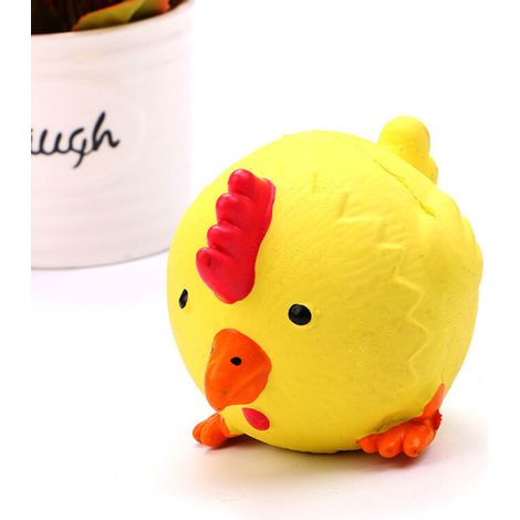 Petit poulet jaune, peluche pour chien, jouet avec sons naturels (1/5)