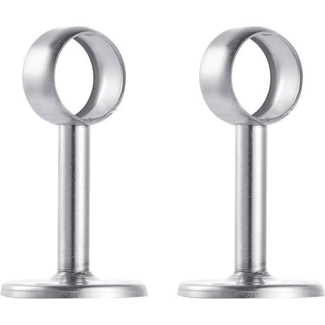 2 pièces Support de Montage au Plafond Acier Inoxydable brossé Support pour Tringle à Rideau de Douche (1/5)