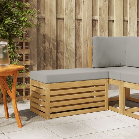 Maison Exclusive - Outdoor Hocker Bank Weiß 80 x 43 x 45 cm Massi (1/4)