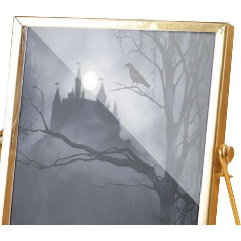 Cadre photo acrylique doré imperméable, décoration murale Halloween, tableau ornemental 14,5x19,5 cm, thème festif, sans cadre métallique, CBS721X11 (1/4)