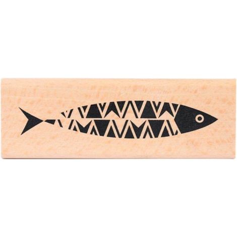 Graine Créative - Tampon en bois Poisson ethnique
