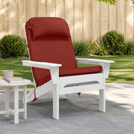 vidaXL Cojín para tumbona de sol 100% Poliéster Rojo 55 x 124 x 5 cm (1/5)