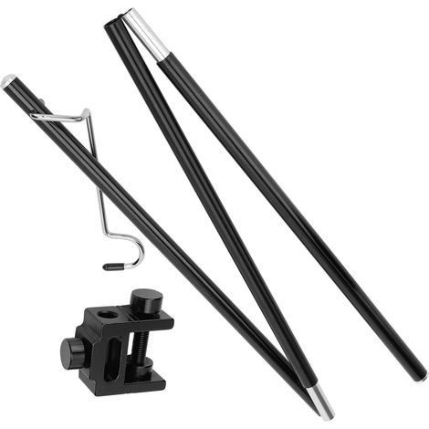 Poteau Lumineux de Camping Pliable en Alliage d'Aluminium Noir pour Extérieur (1/5)